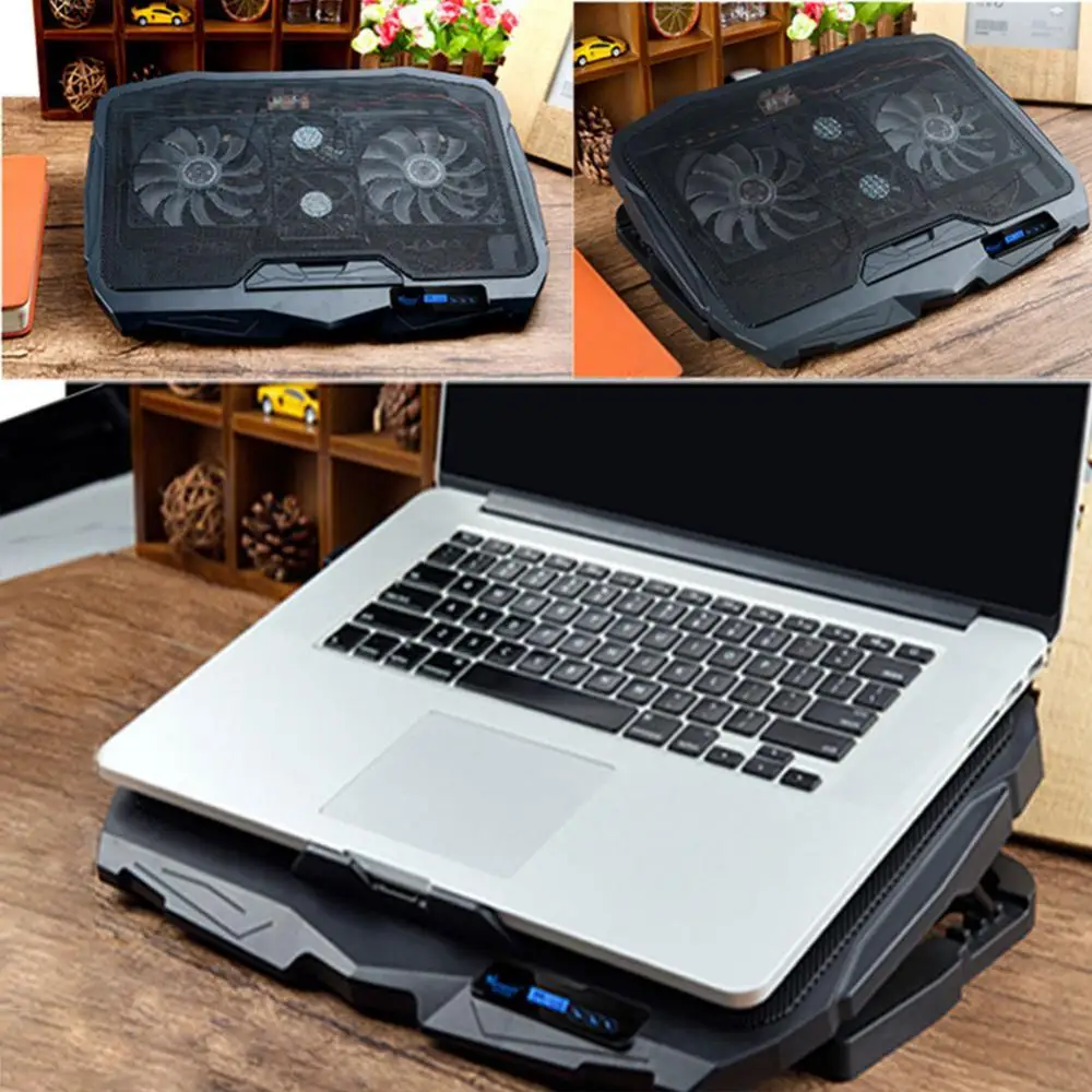 

14/15.6inch Laptop Cooling 2-USB Ports Cooling Fan Pad Notebook Stand Holder Note book Cooling Fan with Light