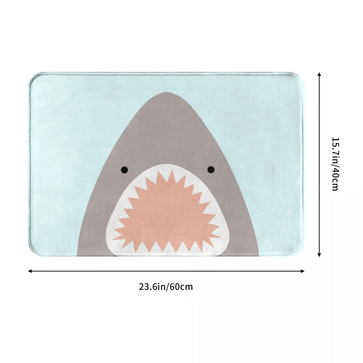 Shark Attack Polyester Doormat Rug carpet Mat Footpad Non-slip dust-proo Absorbent Mat Entrance Kitchen Bedroom balcony toilet