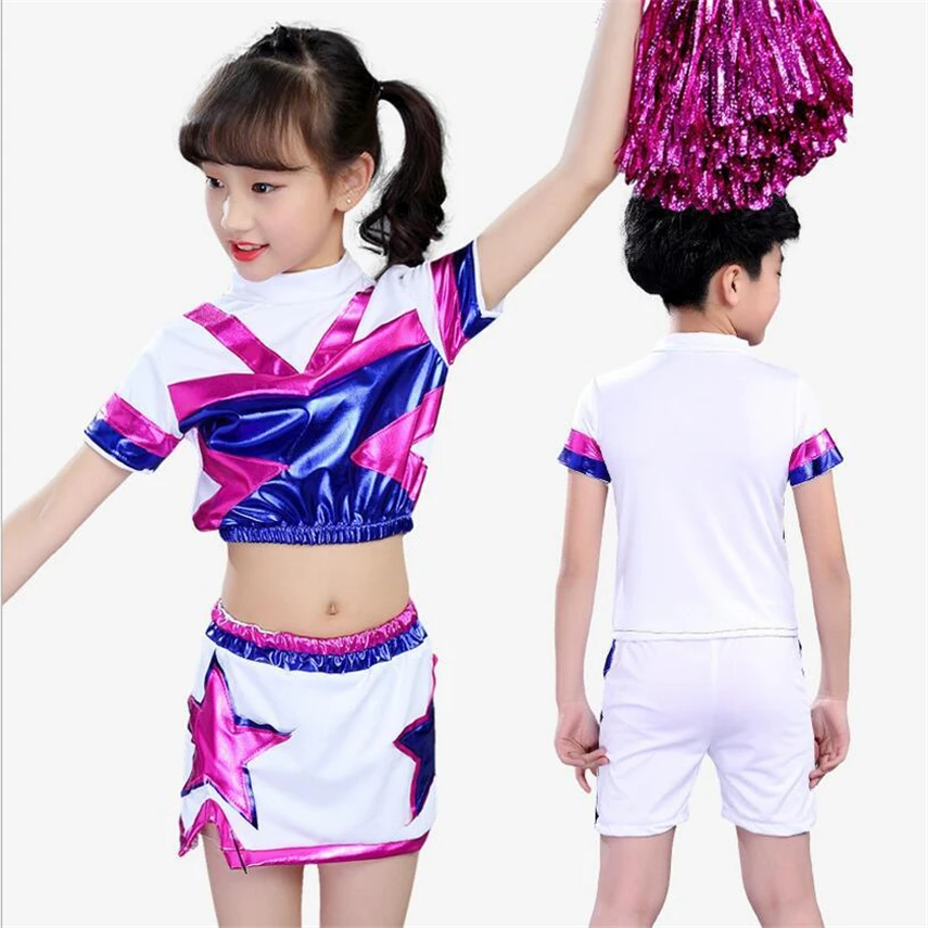 New Children's Football Baby Clothing Cheerleading Apparel Group Dance Costumes Cheerleading Stage Performance Clothing