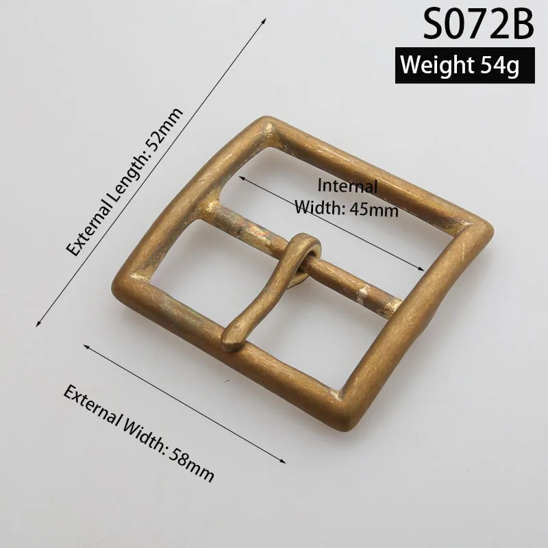 Solid Brass vintage Metal Belt Buckle 40mm Belt Buckle Men\'s Stainless Steel Single Pin Belt Buckle DIY Leather Craft Buckle