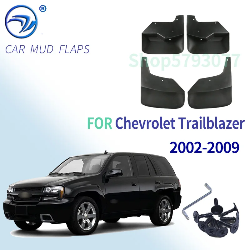 4x Front Rear Splash Guard Mud Flaps Set for Chevrolet Trailblazer 2002- 2003 2004 2005 2006 2007 2008 2009 SSR