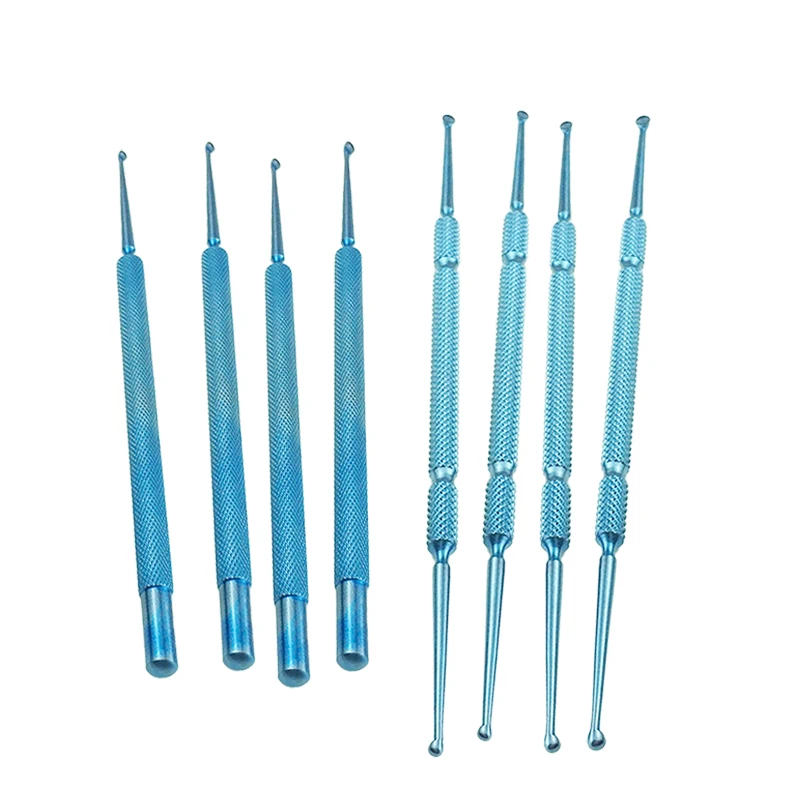 Chalazion Curette Titanium Single head ophthalmic Double-ended  Micro autoclavable ophthalmic eye instrument Eyelid Tools