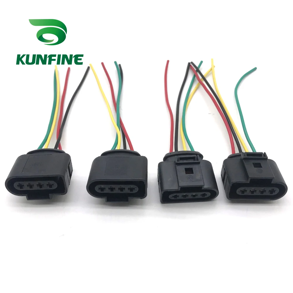 KUNFINE 4PCS/Lot Ignition Coil Connector Plug Repair Kit for A4 A6 rs4 rs6 a8 Cable Adapter 1J0 973 724 1J0973724