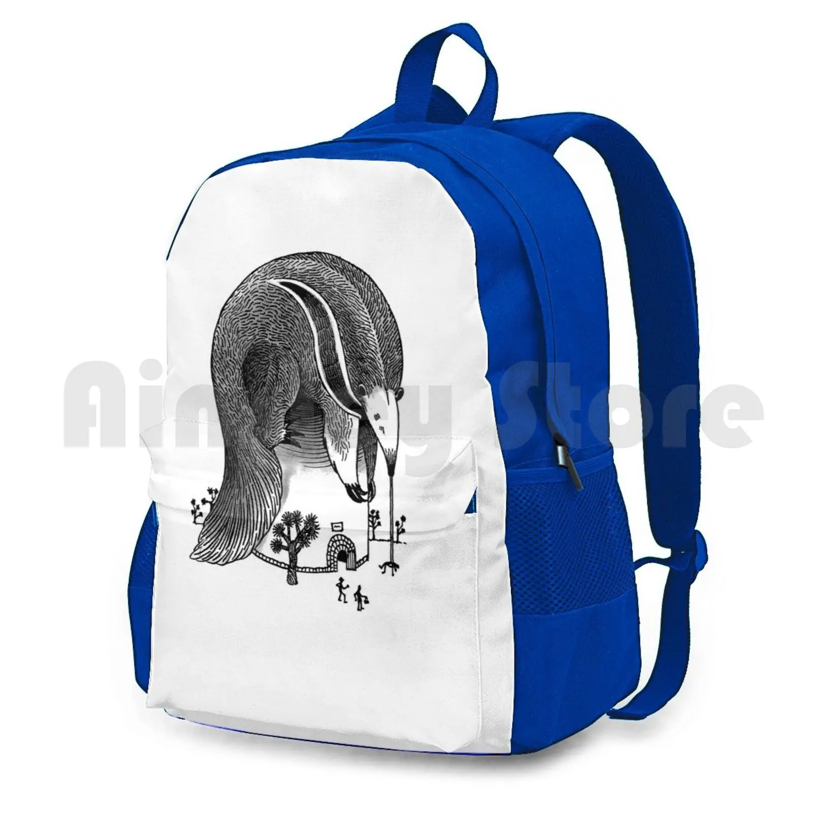 Giant Anteater Outdoor Hiking Backpack Riding Climbing Sports Bag Anteater Kaiju Animals Fuzzy Cartoon Tamandua Cute