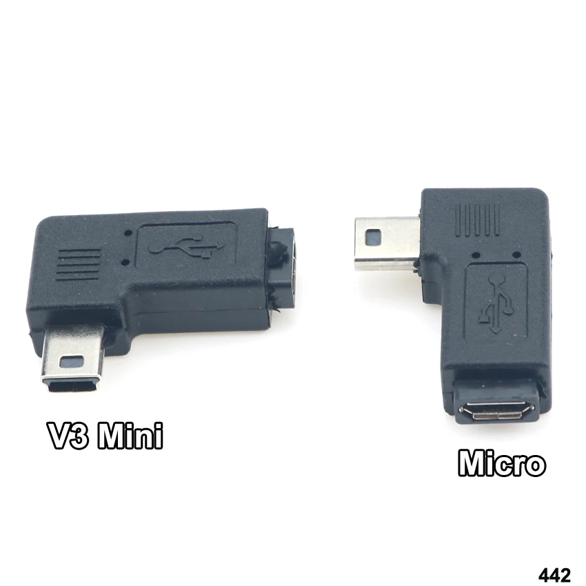 Mini USB to Micro USB Male Female Printer V3 Micro USB Plug Jack Power Connector Charging Adapter for Phone MP5 ect