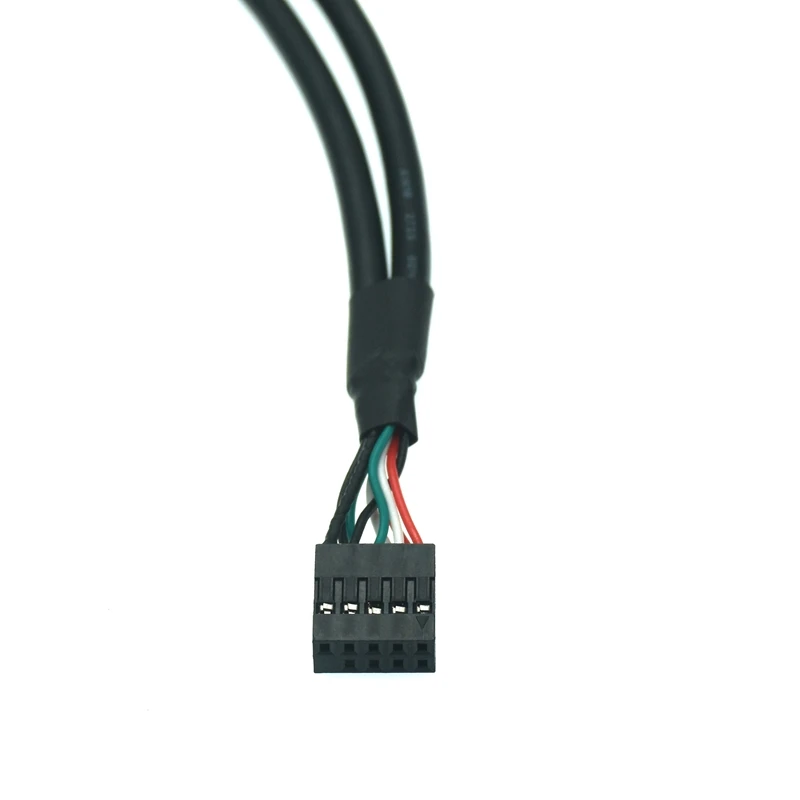 Motherboard Internal 9pin Pitch 2.54mm to Dual Port USB 2.0 A Female Screw Lock Panel Mount Cable 30cm/50cm