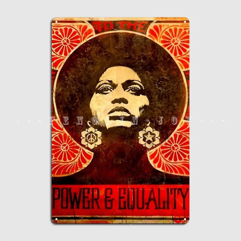 Power Equality Poster Metal Plaque Club Wall Classic Wall Decor Tin Sign Posters