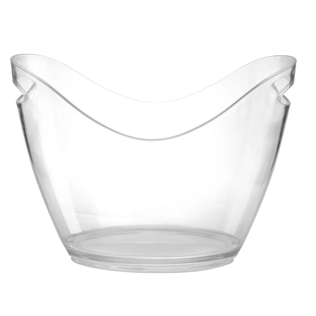 4L/8L Clear Plastic Ice Bucket Wine Cooler or Champagne Bottles Ice Cooler Bar Decor Champagne Bottles Drinks Cooling