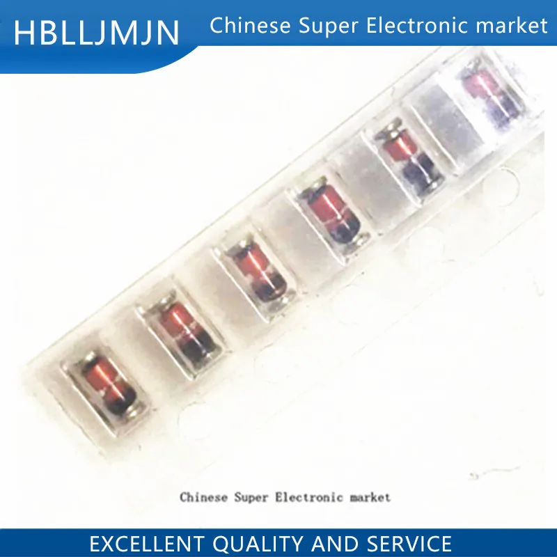 100PCS LL4148 LL-34 1N4148 ZMM BZV55 4V7 4.7V 5V1 5.1V 12V 3V3 3.3V 15V 3V 18V 5.6V 5V6 6V2 Cylindrical Voltage Regulator Diode