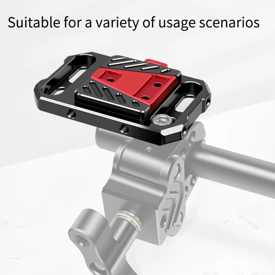 Aluminium-Schnellwechsel-V-Lock-Akku-Montageplatte mit 15-mm-Stangenklemme für Fotografie-DSLR-Kameras, Rig-Schiene und Follow-Focus-System – Detail 5