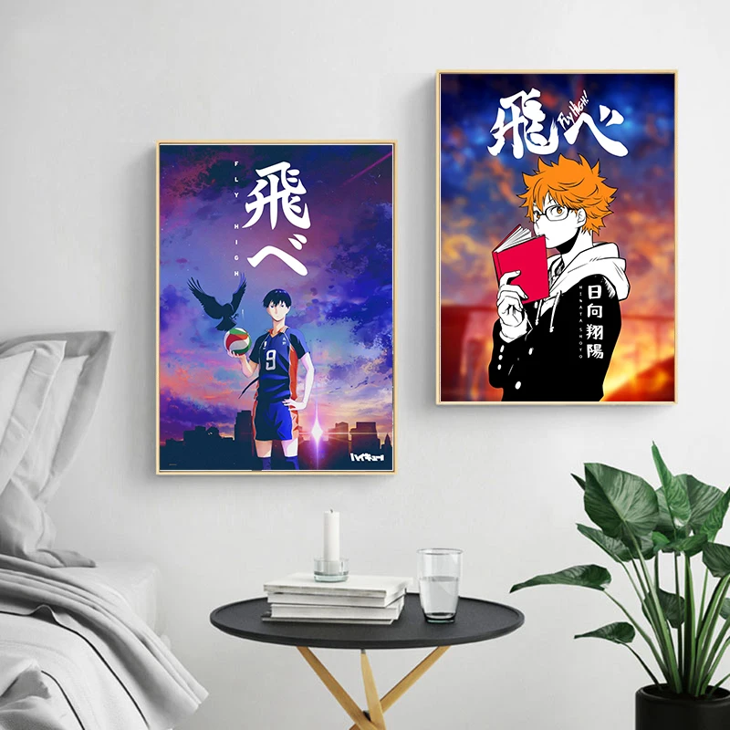 Haikyuu Poster Volleyball Boy Shoyo Hinata Anime Posters Wall Poster Canvas Painting Wall Decoration Wall Art Picture Home Decor