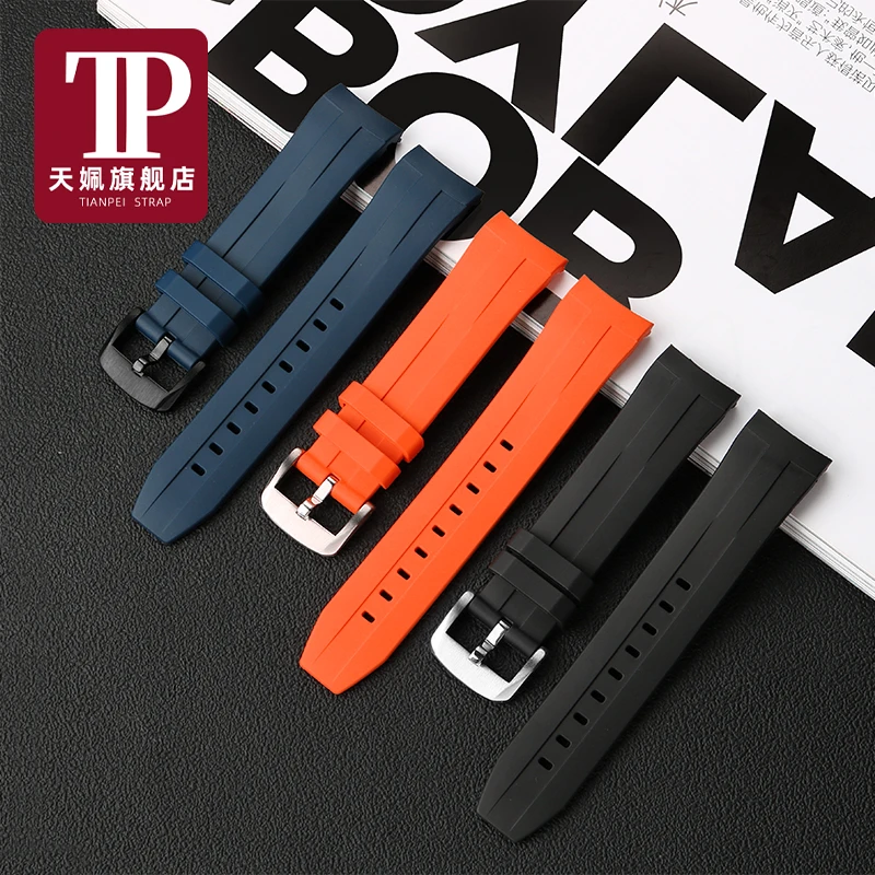 Dust-Free Rubber Silicone Watchband For Tissot 1853 Watch Band T120417 T120.417 Men\'s Watch Strap Accessories 22mm Curved End