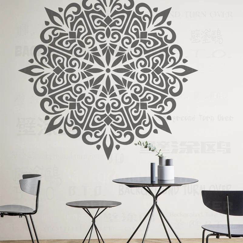 

100cm - 140cm Stencil For Painting Big Mandala Extra Large Round Wall Floor Template Templates Walls S070