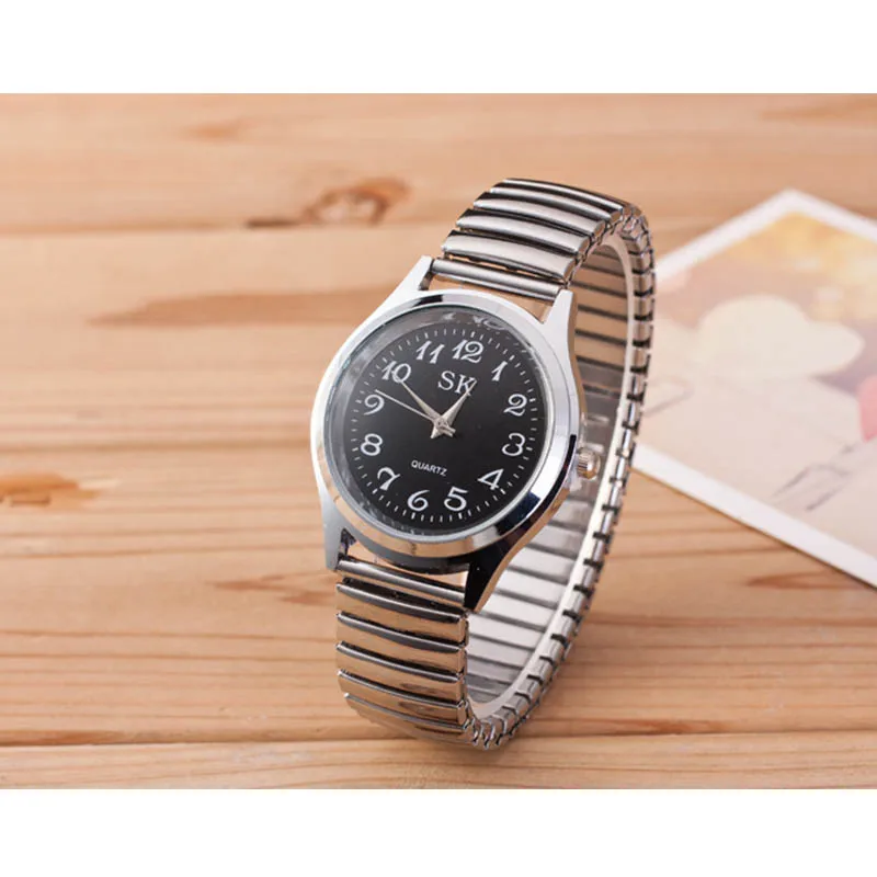 Lovers' Watches Clear Hour Time Watch Women Men Expansion Band Fashion Watch Couples Quartz Men Watch Women Valentine Gift