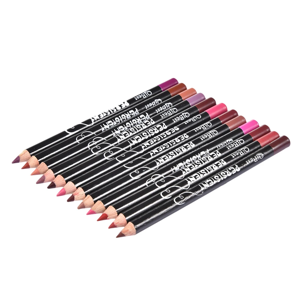 Crayon étanche Jules Liner pour femme, hydratant, longue durée, lèvres, outils de maquillage professionnels, tout neuf, 12 couleurs par ensemble