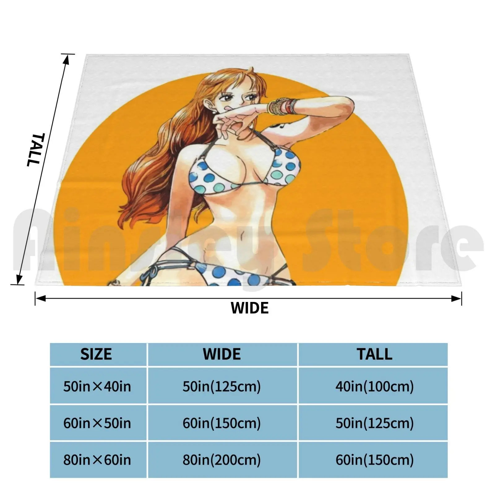 Nami Blanket Fashion Custom Anime Anime Manga Fashion Monkey D Luffy