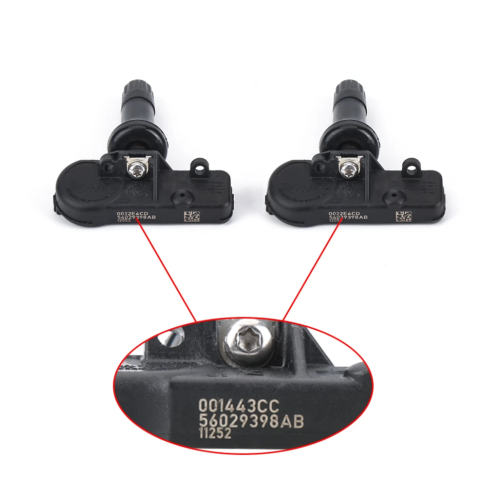 Monitor de presión de neumáticos 56029398AB, Sensor TPMS de 433MHZ para CHRYSLER, JEEP, FIAT, DODGE, 1 unidad