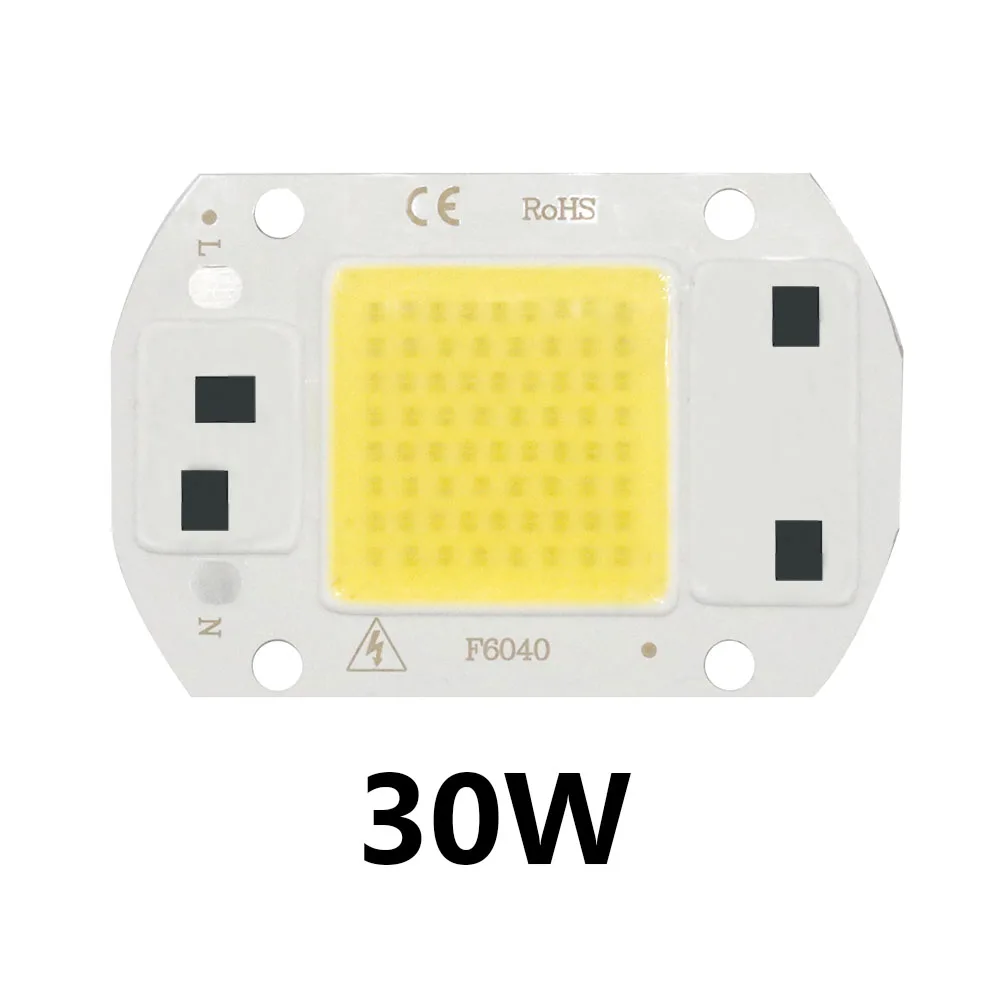 Chip LED COB AC220V 50W 10W 20W 30W Nie ma potrzeby sterownika do światła halogenowego Reflektor Lampada Lampa Led Żarówka DIY Oświetlenie Biały