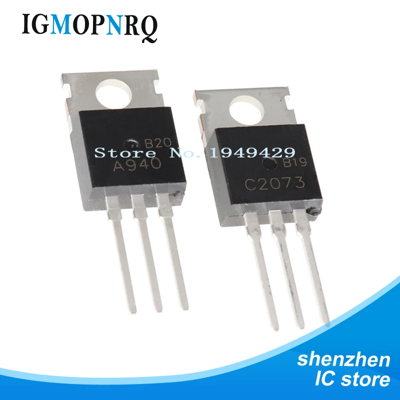 10PCS (5PCS 2SA940 + 5PCS 2SC2073 ) TO-220 A940 C2073  TO220