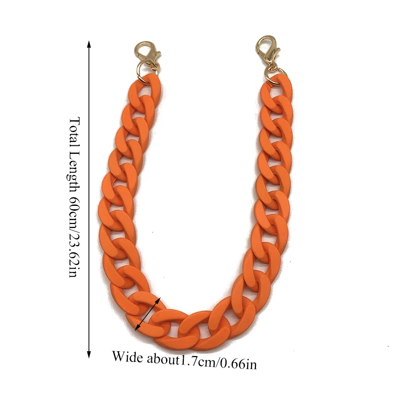 1Pc 30-120cm Detachable Bag Strap Acrylic Resin Handbag Chain Strap Women Fish Bone Shoulder Strap Plastic Bags Accessories
