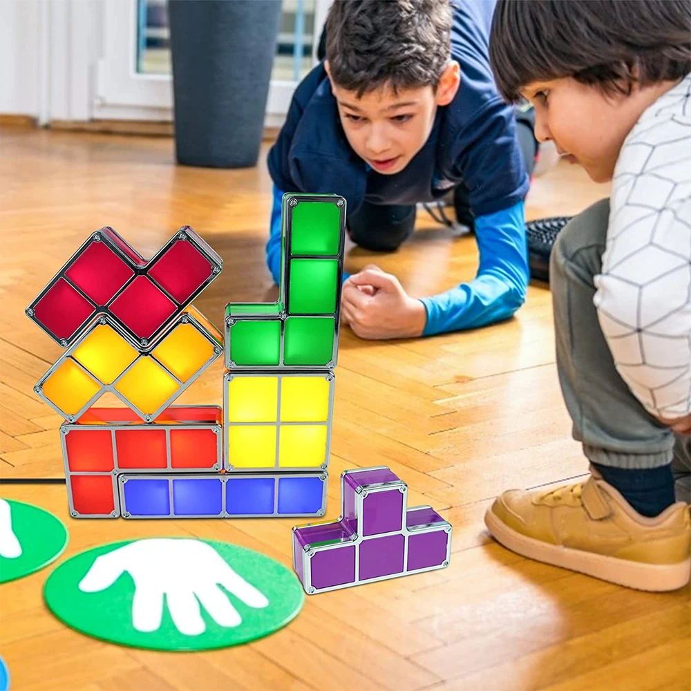 Luce notturna a LED fai da te 7 cubo di colore Puzzle luce 3D luce notturna per bambini giocattolo per bambini regalo sala giochi atmosfera luce decorativa