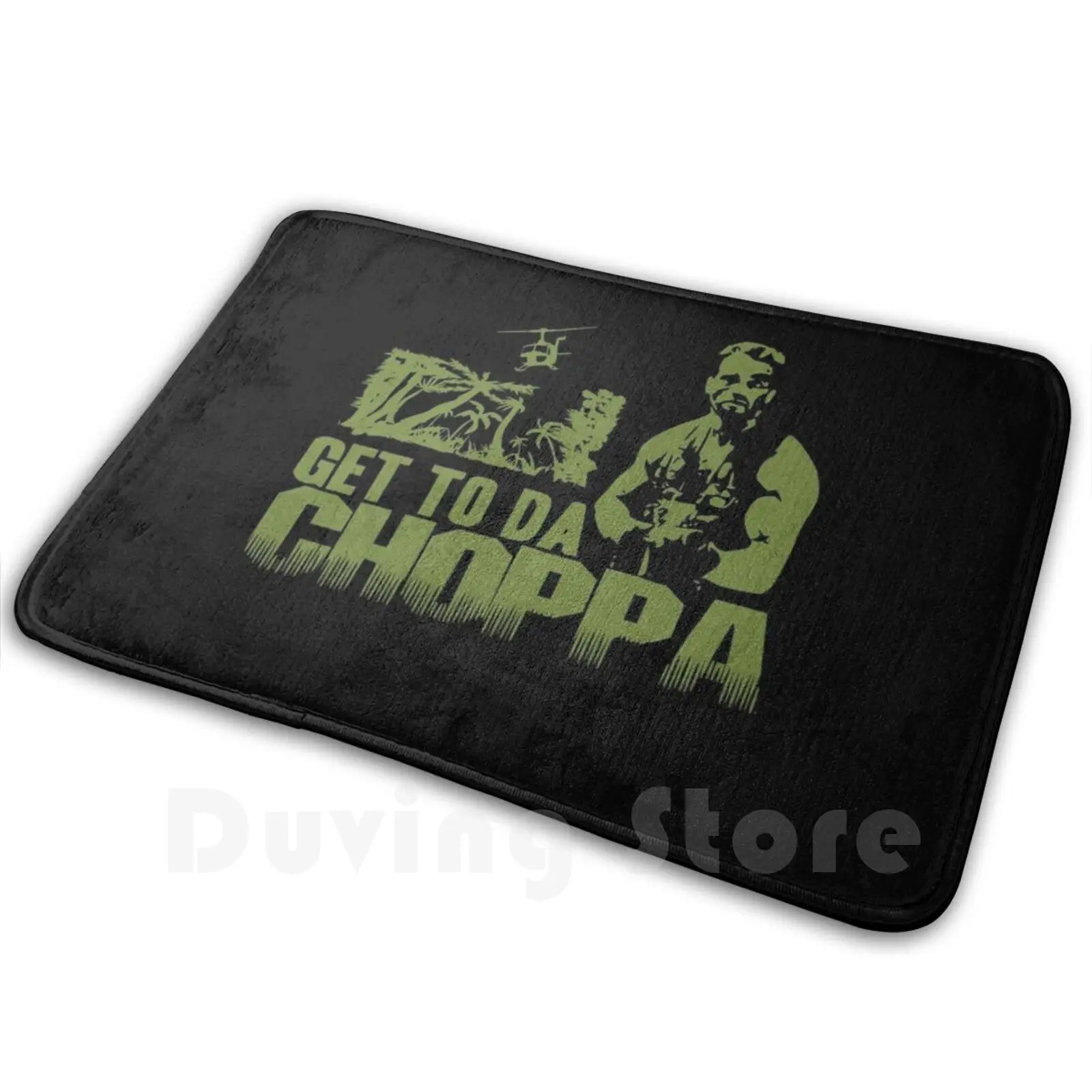 

Get To The Choppa Carpet Mat Rug Cushion Soft Non-Slip Arnie Arnold Arnold Schwarzenegger Get To The Chopper Huey