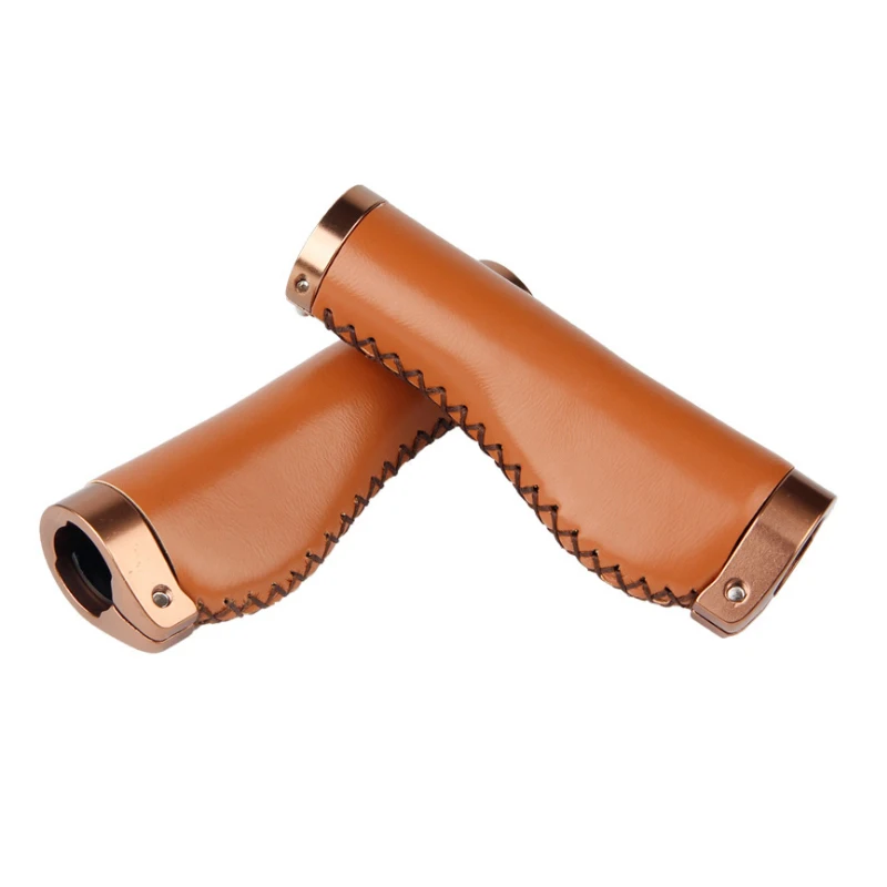 1 Pair MTB Bicycle Handlebar Cover Cycling Grips Meat Ball  Anti-slip Road Bike Handle Leather Bilateral Locking Grip