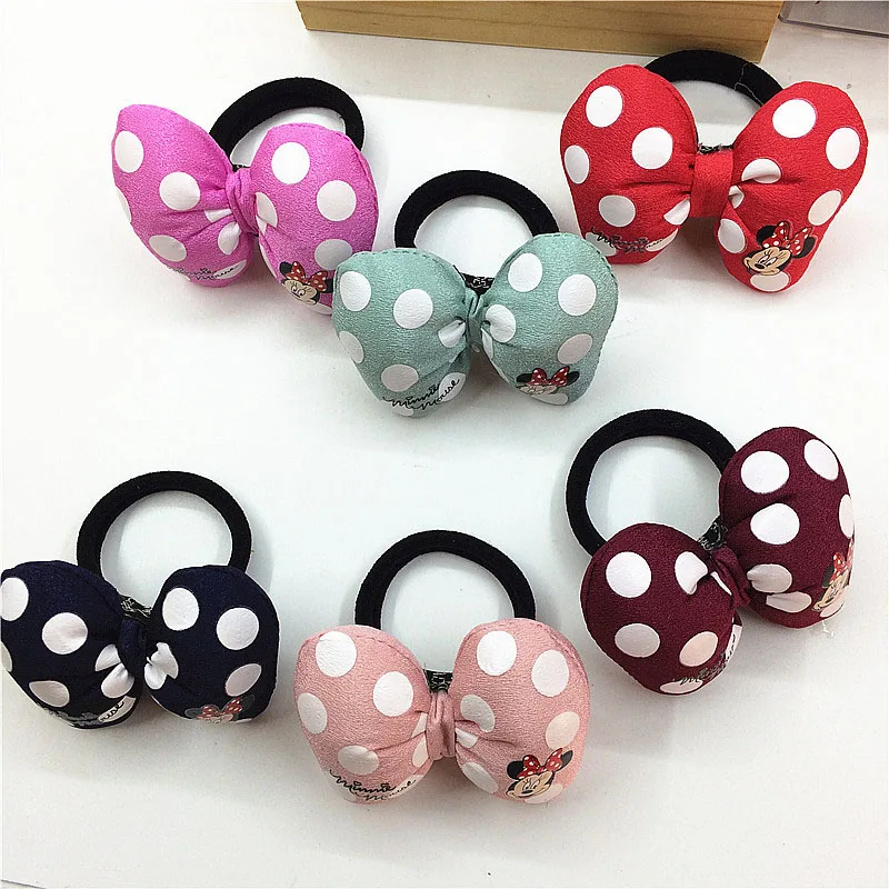 Disney Mickey Mouse Minnie Hairpin Hair Ring 8 Pcs/set Women Girl Hair Clip BB Hairpins Barrettes Hair Holder Styling Accessorie