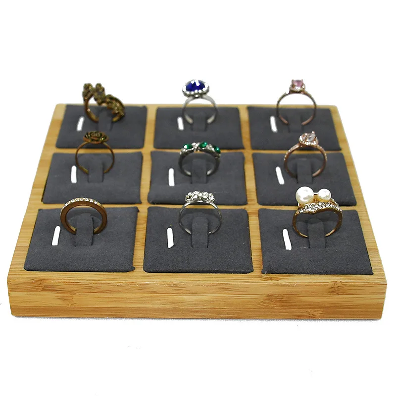 Ring  Earrings Display Tray Slot Fashion Jewelry Cufflinks Organizer Holder Case Box Showcase Ring Earring Jewelry Display