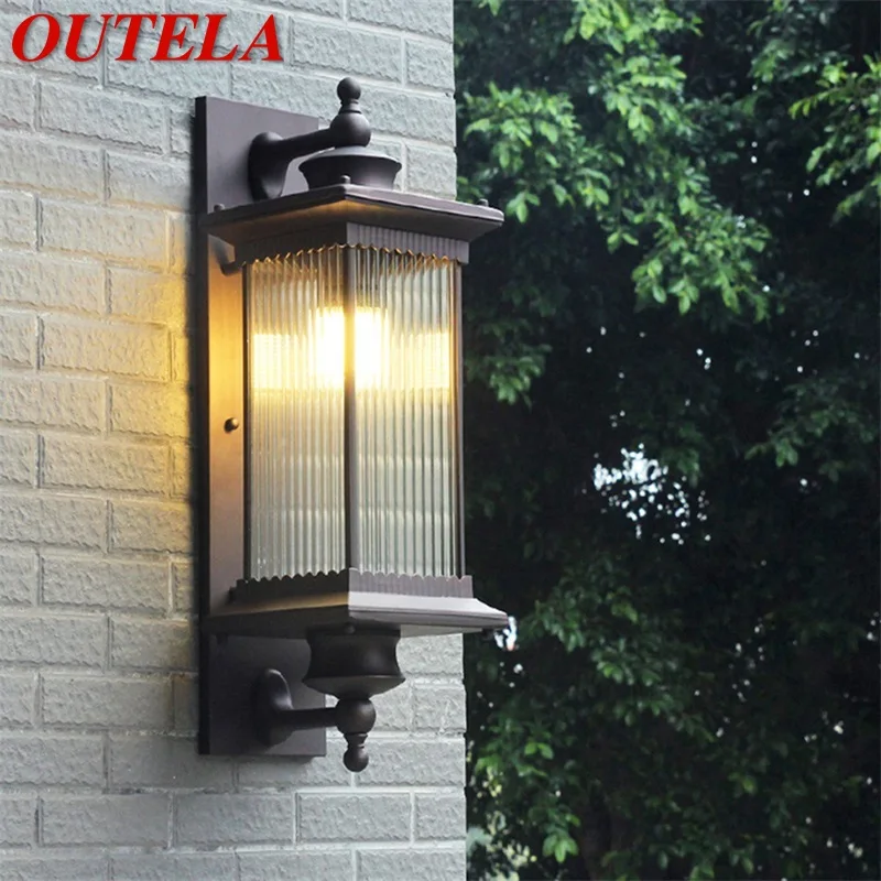 OUTELA Outdoor Retro Wall Light Sconces Classical LED Lamp Waterproof Home Decorative For Porch