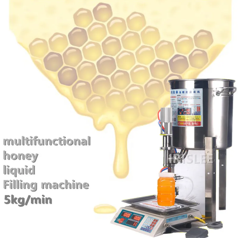 

2024 New Automatic 220v Small Honey Honey Filling Machine Manual Sesame Oil Sesame Sauce Yogurt Milk Weighing Iiquid Quantitativ