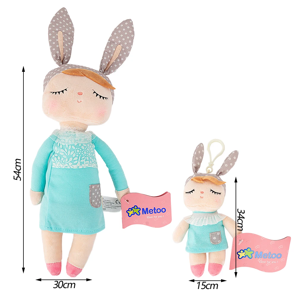 2 sztuk Metoo oryginalny Angela Doll Cute Rabbit Cartoon pluszowe zabawki dla dziewczynek dziecko piękne rodzic-dziecko Angela wypchana zabawka dla