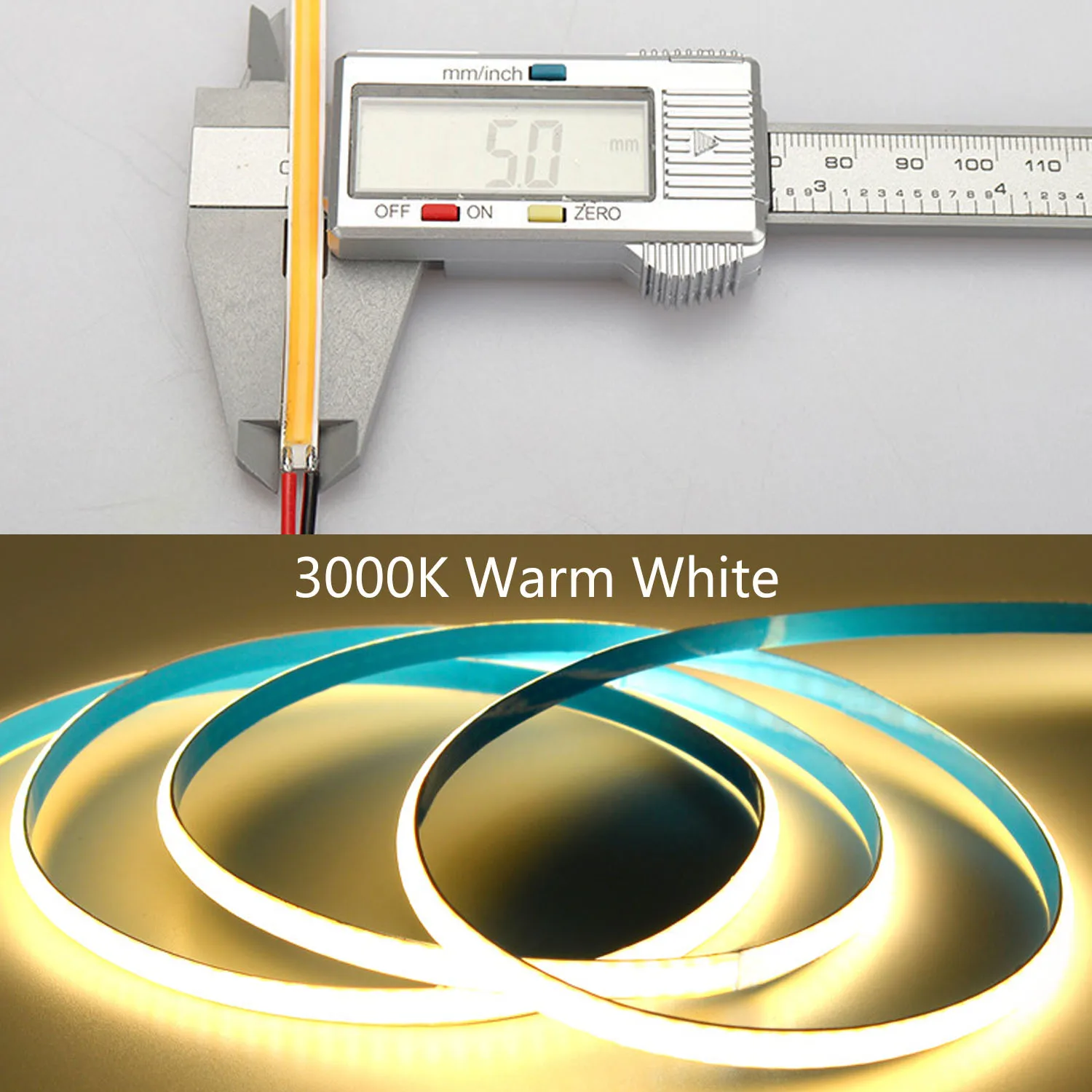 Tira de luces LED COB de alta densidad, 5mm, 8mm, 10mm, 384 Led, Flexible, RA90, 3000K-6000K, lineal, regulable, 12V, 24V