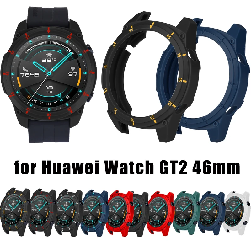 TPU Protective Case for Huawei Watch GT2 46mm Smart Watch Protector with Shell frame Protection for Huawei GT 2