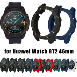 Huawei watch gt2用tpu保護ケース,huawei gt2用シェルフレーム付き46mmスマートウォッチプロテクター