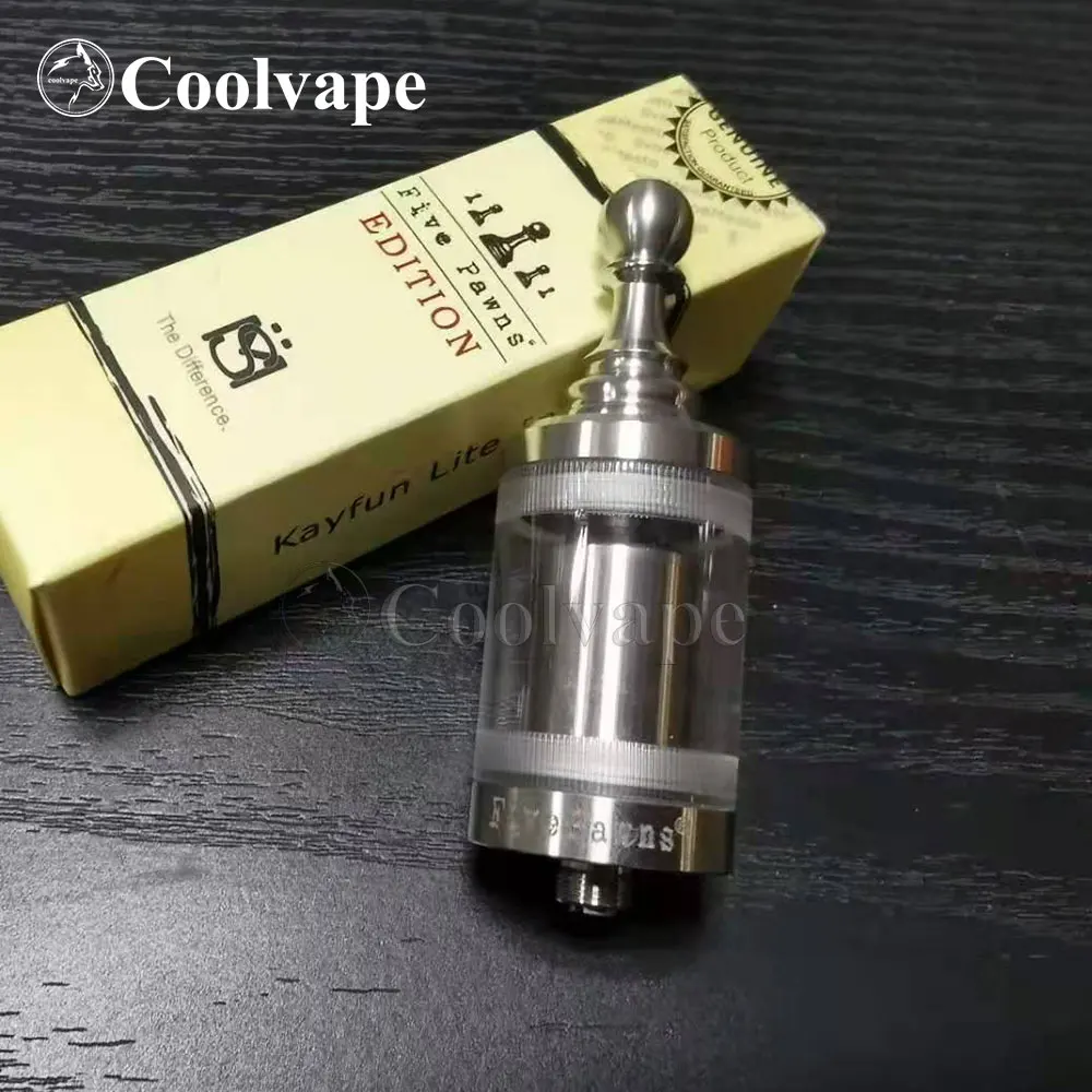 

WOLF COOLVAPE Kayfun Lite rta Five Pawns LTD Edition 22 мм 2,5 мл 316 нержавеющая сталь управление воздушным потоком сверху заполнение rta vs kayfun v5