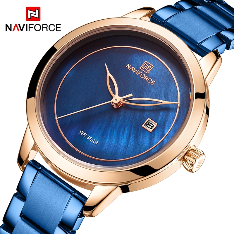 Luxury Women Watches NAVIFORCE Brand Clock Steel Quartz Wristwatch Fashion Ladies Wrist Watch reloj mujer relogio feminino