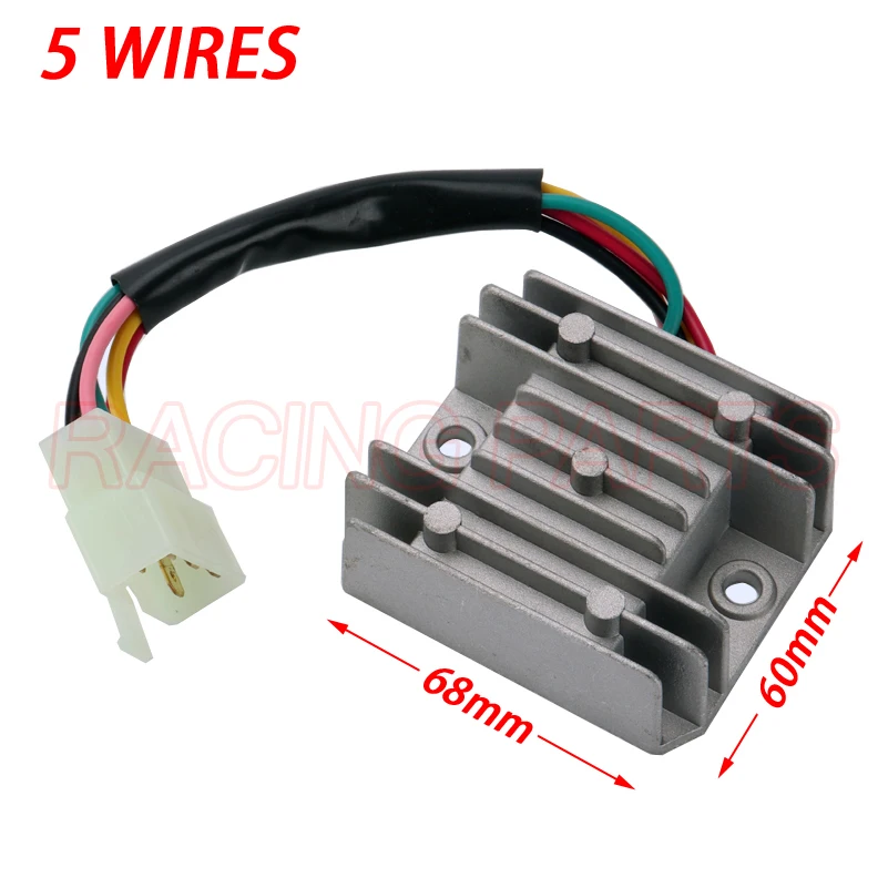 5 pinów przewodowy prostownik motocyklowy regulator napięcia 5 pin FXD ZJ 12V GY6 skuter ATV 50cc 125cc 150cc nowy