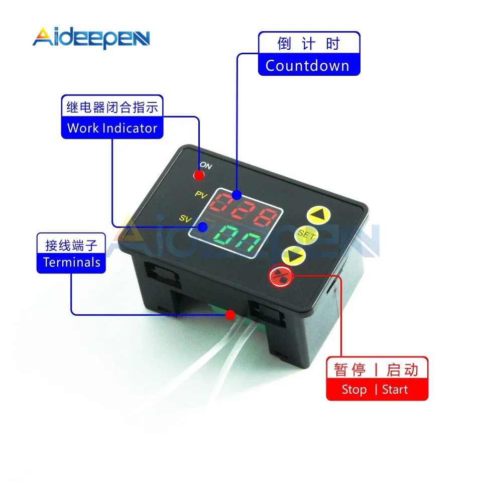 T2310 Normalmente Aperto Tempo Microcomputer Regolatore 12V 24V 110V 220V LED Display Digitale Tempo di Ritardo Relè interruttore