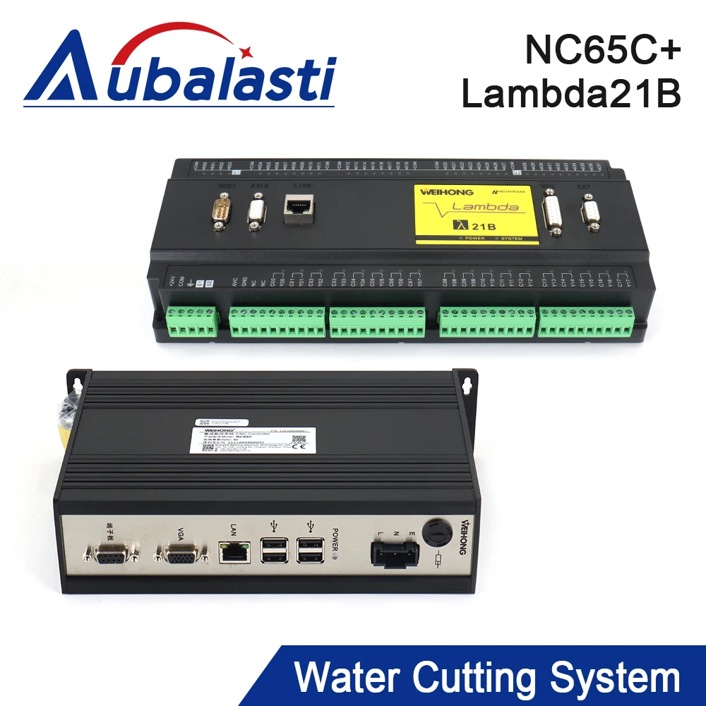 Aubalasti WeiHong Bus CNC Water Cutting Control System Lambda21B+NC65C for CNC High Pressure Waterjet Cutter