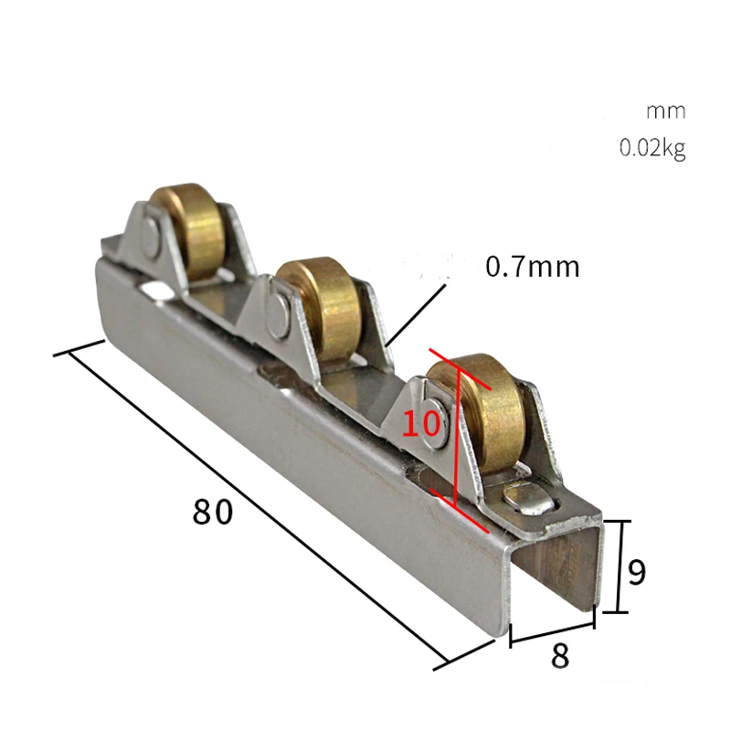 8Mm Glazen Schuifdeur Roller Klem Rvs Wiel Katrol Rollers Voor Badkamer Deur Shop Wijn Kast