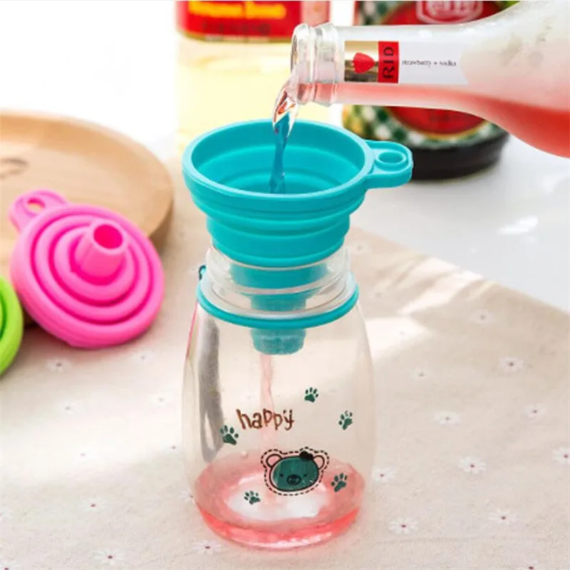 Foldable Silicone Telescopic Liquid Funnel 1