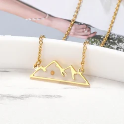Faith Over Fear Acylic Mustard Seed Necklace Stainless Steel Mountain Necklace For Christian Inspirational Jewelry Gift