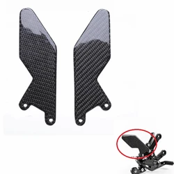 Universal Motorcycle Carbon fiber Foot peg Plate Rearset Heel Guard accessories for Streetfighter 848 1098