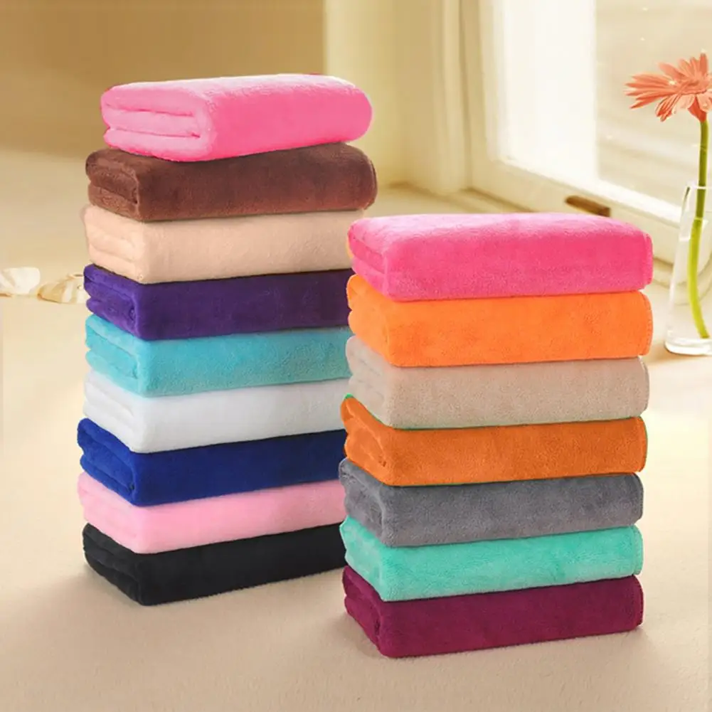 Home Car Towel Gym Microfiber Super Absorbent Quick Dry Shower Salon Barber- Shop Hair Drying Towel Solid Sport