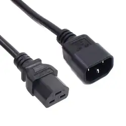 PDU UPS Server Power Supply Cord IEC32 C14 to C21 Male to Female Power Computer Cable 16A 250V Copper Lead Cord 3X1.5mm