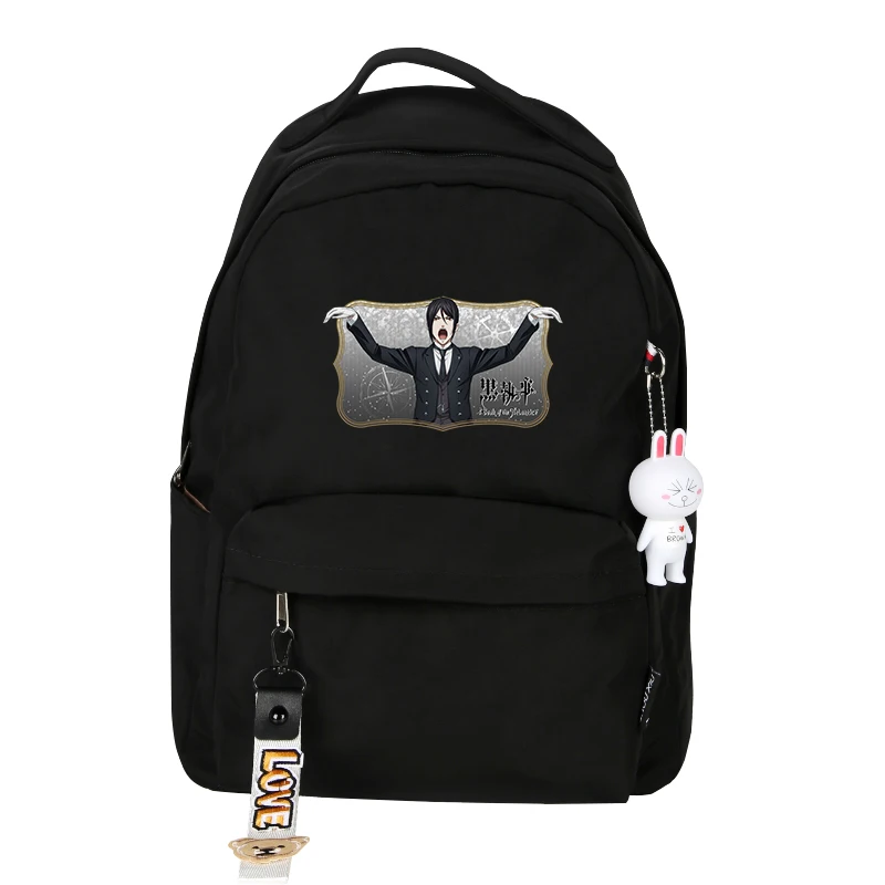 

Black Butler Cartoon School Bags Ciel Anime Girls Pink Bookbag Small Travel Backpack Women Shoulder Bags Waterproof Rugzak