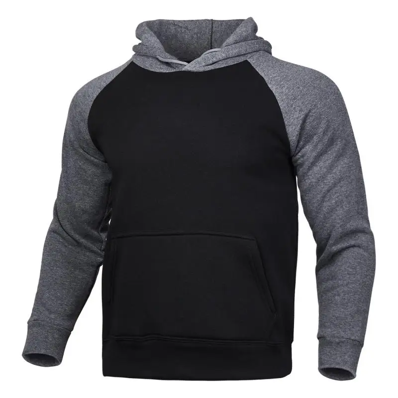 Fall/winter hit color hooded lapel pullover solid color sportswear raglan sleeve sweater