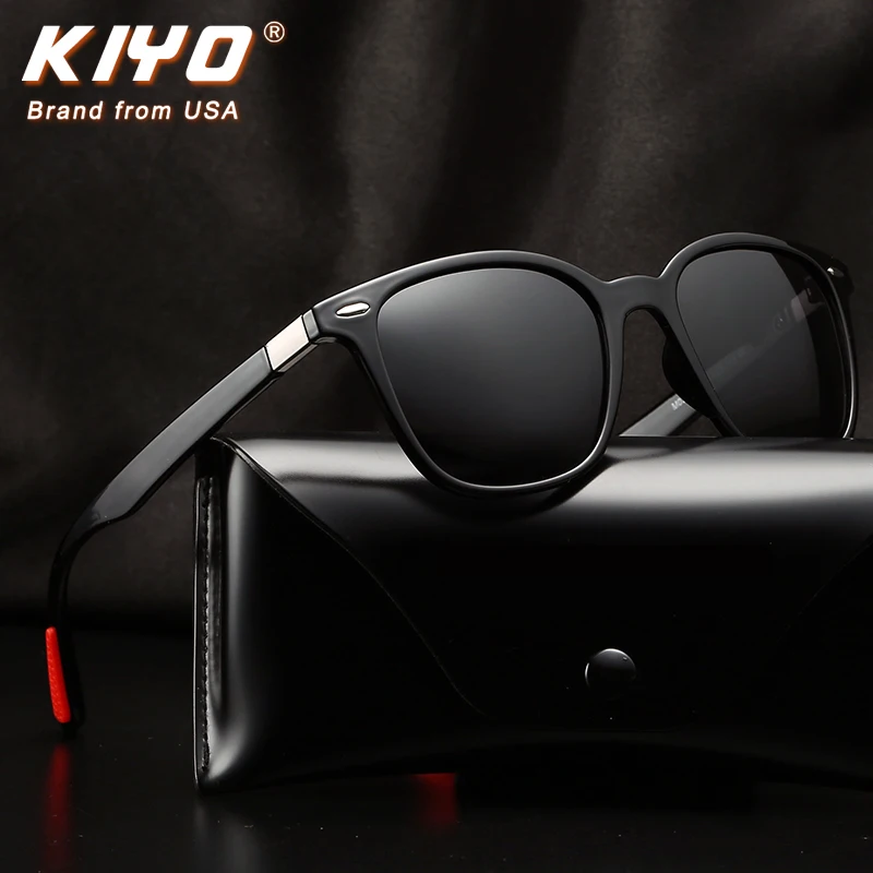 KIYO Brand 2020 New Men  Square Polarized Sunglasses PC Classic Sun Glasses High Quality UV400 Driving Eyewear 035