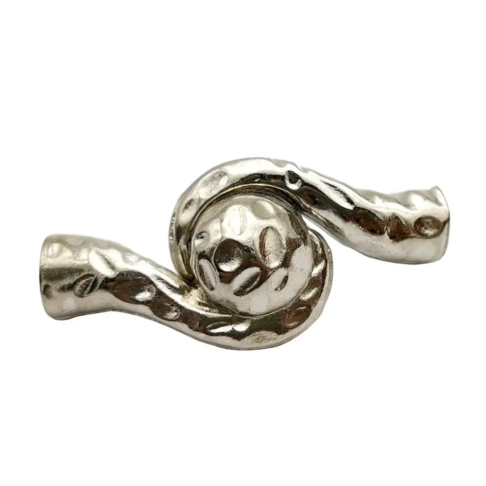 AaaZee 6 مللي متر ثقب المشابك المغناطيسية افتتاح أساور صنع نهاية الملتوية شكل العتيقة الفضة موصلات DIY بها بنفسك اليدوية #3